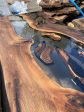 Epoxy Resin Table, Live Edge Table, Custom 84” x 42” Walnut Wood Smokey Gray Table, Epoxy Table, Handmade Epoxy Table, Order for Schaun2 For Sale