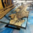 Made to Order Custom Table,  Epoxy Wood Table, Resin Clear Table, Epoxy Walnut Dining Table, Clear Epoxy Table, River Epoxy Dining Table For Cheap