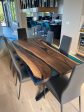 Handmade Epoxy Table, Custom 80” x 36” Walnut Blue, Turquoise, Green Table, Epoxy River Table, Live Edge Table, Custom Order for Tim H Online now