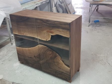 Made to Order Custom Wood Epoxy Resin Credenza, Walnut Epoxy Accent Cabinet, Epoxy Console Table, Epoxy Server, Epoxy Buffet, Epoxy Credenza Cheap