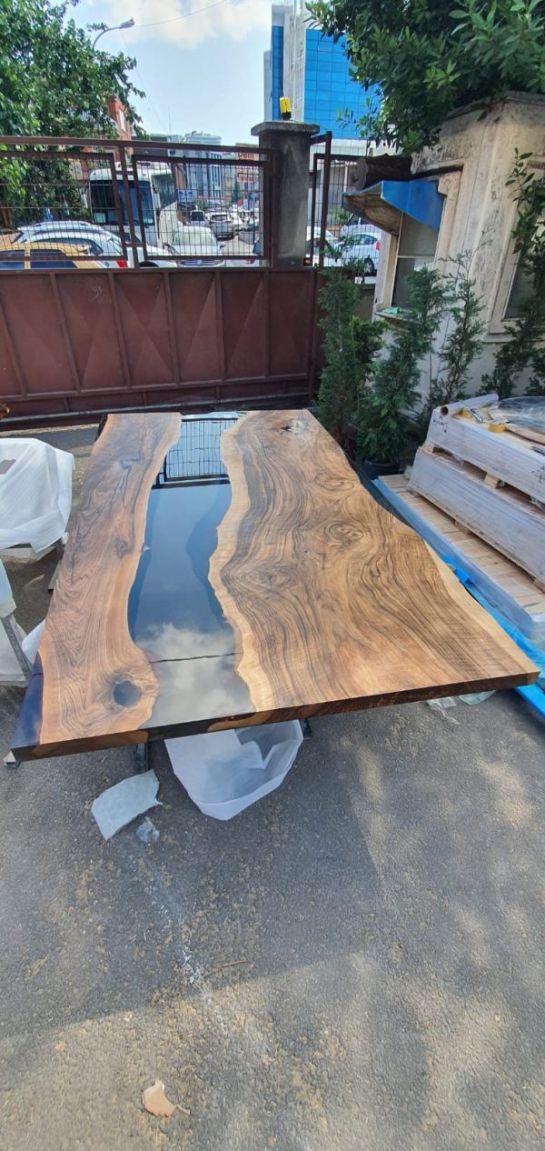 Walnut Dining Bench, Custom matcihng bench for 75” x 30” Walnut Epoxy Table, Live Edge Table Bench, Custom Order for Coretta Supply