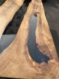 Walnut Dining Table, River Table, Custom 108  x 44  Walnut Smokey Gray Table, Epoxy River Table, Custom Order for Vickie For Cheap