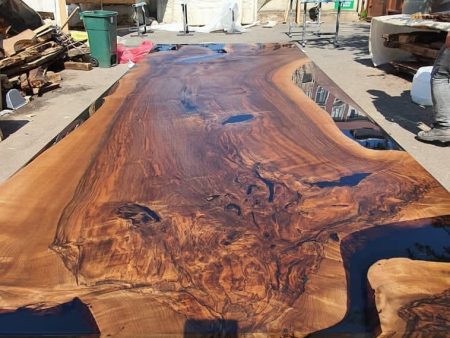 Walnut Epoxy Table, Epoxy Dining Table, Walnut Epoxy River Table, Custom 108” x 44” Black Epoxy Table, Custom Order for Brandon H Online Hot Sale