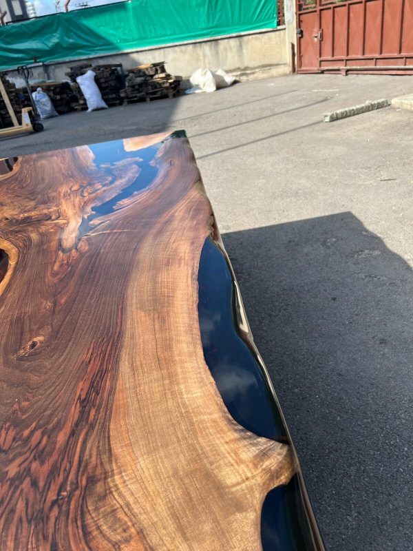 Handmade Epoxy Table, Epoxy Table, Epoxy Dining Table, Custom 92” x 45” Walnut Black Epoxy Table, Epoxy Dining Table, Order for Eric Cheap