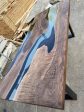 Walnut Dining Table, Epoxy Resin Table, Custom 84” x 36” Walnut Table, Clear Epoxy Table, River Table, Custom Order for Tony Online now