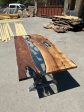 Live Edge Table, Epoxy Dining Table, Epoxy Resin Table, Custom 78” x 40” Walnut Table, Epoxy River Table, Custom Order for Gemma Online