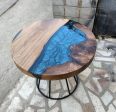 Made to Order Custom Table, Deep Sea Blue River Epoxy Table, Custom Walnut Epoxy Table, Resin Blue Epoxy, River Dining Table, Epoxy Table For Cheap