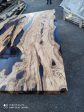 Olive Wood Dining Table, Epoxy Resin Table, Custom 65  x 40  Olive Wood Table, Blue Epoxy Table, Live Edge Table, Custom Order for Sabrina Supply