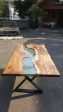 Walnut Dining Table, Custom 70” x 40” Table,  Walnut Clear Epoxy Table, River Table, Live Edge Table, Custom Order for Breanne Online now