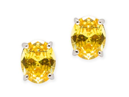 Oval Medium Yellow Stud Online now