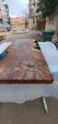 Walnut Dining Table, Epoxy Coffee Table, Custom 40” x 18” Walnut Transparent Translucent Turquoise Epoxy Coffee Table, Order for April Sale