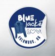 Blue Jacket Love Sticker Supply