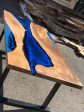 Walnut Dining Table, Epoxy Table, Epoxy Dining Table, Epoxy Table, River Dining Table, Custom 78  x 40   Ocean Blue Table Order for Regla For Discount