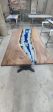 Ocean Table, Custom Dining Table, Custom 72” x 40” Walnut Wood Ocean Theme Table, Epoxy River Table Order, Epoxy Resin Table, for Daniel M Cheap