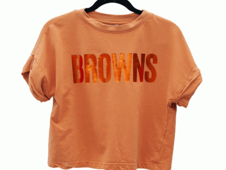 Cleveland Browns Crop Rework Puff Sleeve Fashion