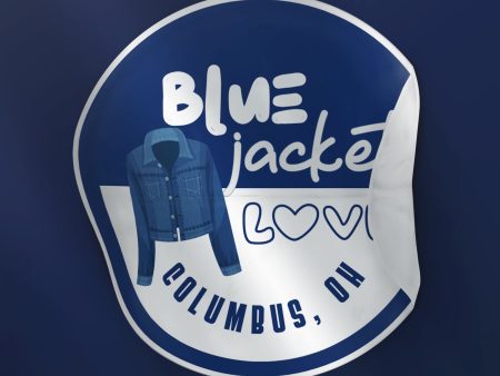 Blue Jacket Love Sticker Supply