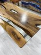 Epoxy Table, Epoxy Dining Table, Walnut Epoxy River Table, Custom 72” x 36” Walnut Clear Epoxy River Table Order for Lisa M For Discount