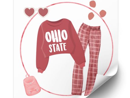 Ohio State Style Sticker Online