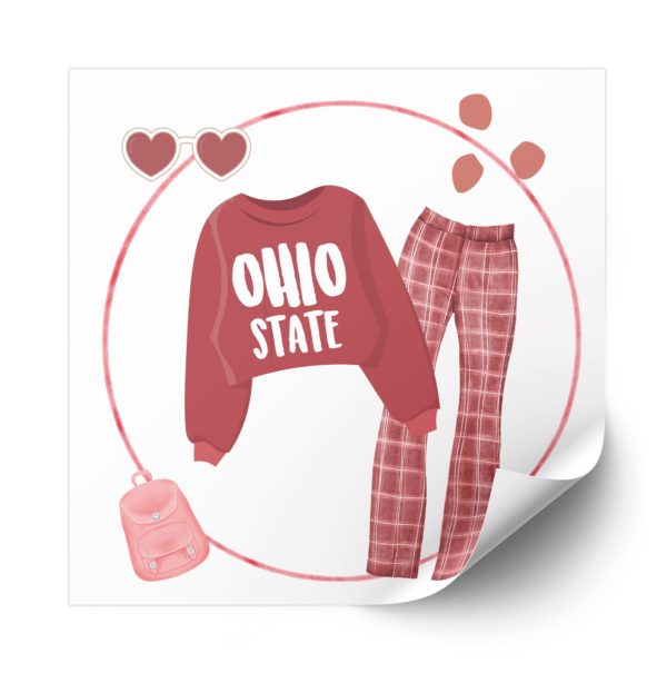 Ohio State Style Sticker Online