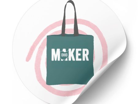 Ohio Maker Bag Round Sticker on Sale