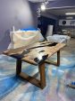 Epoxy Table, Epoxy Dining Table, Custom 78” x 38” Walnut Smokey Gray Table, Epoxy River Table, Live Edge Table, Custom  Order for Andrea F on Sale