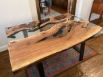 Epoxy Table, Epoxy Dining Table, Walnut Epoxy River Table, Custom 60  x 38  Walnut River Table, Epoxy Dining Table Order for Kristi Cheap