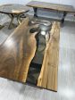 Walnut Dining Table, Epoxy Dining Table, Custom 78” x 42” Walnut Smoke Gray Table, Epoxy River Table, Custom Order for Christine Online Sale