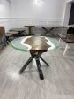 Round Dining Table, Custom 42” Diameter Round Table, Walnut Wood White and Clear Epoxy Table, Epoxy Resin Table, Order for Melanie For Discount