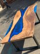 Walnut Dining Table, Epoxy Table, Epoxy Dining Table, Epoxy Table, River Dining Table, Custom 78  x 40   Ocean Blue Table Order for Regla For Discount