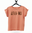 Browns Metallic Peach Rework Top For Sale