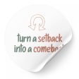 Setback a Comeback Motto Sticker For Discount