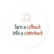 Setback a Comeback Motto Sticker For Discount