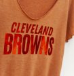 Cleveland Browns Scoop Neck Upcycled Tee Hot on Sale