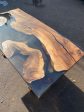 Walnut Dining Table, Custom 72” x 36” Walnut Smoke Gray Table, Epoxy River Table, Live Edge Table, River Table, Custom Order for Taylor S 1 For Discount