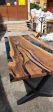 Handmade Epoxy Table, Custom 80” x 36” Walnut Blue, Turquoise, Green Table, Epoxy River Table, Live Edge Table, Custom Order for Tim H Online now