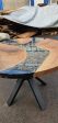 Walnut Dining Table, Epoxy Resin Table, Custom 45” Diameter Round Walnut Wood Metallic Gray Table, Epoxy Table, Custom Order for David H Supply