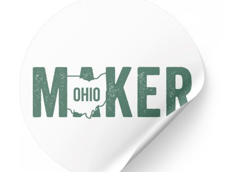 Ohio Maker Round Sticker For Discount