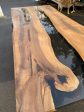 Walnut Dining Table, River Table, Custom 108  x 44  Walnut Smokey Gray Table, Epoxy River Table, Custom Order for Vickie For Cheap