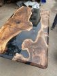 Epoxy Resin River Table, Epoxy Dining Table, Custom 72” x 40” Walnut Black Table, Handmade Epoxy Table Order for Lee D For Sale