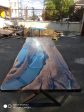 Epoxy Dining Table, Custom 115” x 40” Walnut Table, Clear Epoxy Table, River Table, Live Edge Table, Custom Order for Raj Hot on Sale