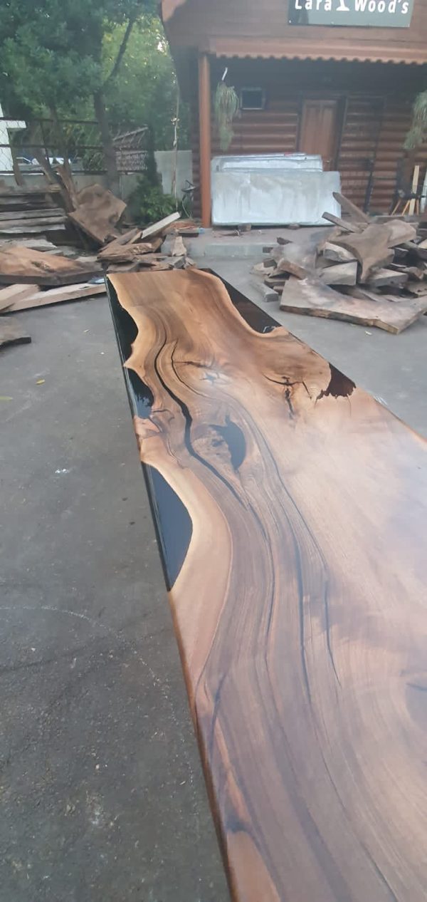 Live Edge Table, Epoxy Table, Epoxy Dining Table, Walnut Epoxy River Table, Custom 115” x 25” Walnut Epoxy Table, Custom Order for Ginny Online Hot Sale