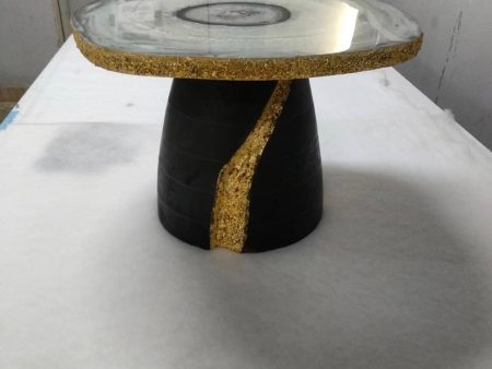 Agate Table Top, Quartz Crystal Table, Ageta Side Coffee Table, Stone Coffee Table, Unique Coffee Table, Home Decor Accent Table For Cheap