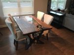 Live Edge Table, Epoxy Table, Epoxy Dining Table, Walnut Epoxy River Table, Custom 65” x 36”  Smokey Gray River Table, Order for Yema Discount