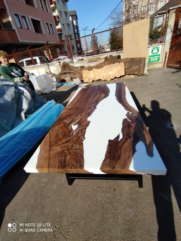 Custom 72”x 36  Walnut Epoxy Table, Epoxy Resin Table, Epoxy Dining Table, Epoxy Resin Table, Live Edge Table for Matt Hot on Sale