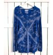 Blue Splatter Rework Sweater Fashion