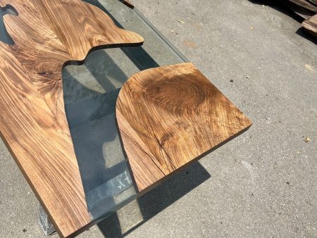 Epoxy Dining Table, Custom 115” x 30” Walnut Table, Clear Epoxy Table, River Table, Live Edge Table, Custom Order for Amy and Tekesia Online Sale