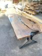 Walnut Dining Table, Live Edge Table, Epoxy Resin Table, Custom 84” x 45” Clear Epoxy Table, Walnut Epoxy Resin Table, Order for Emily M Online now