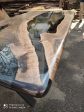 Epoxy Table, Epoxy Dining Table, Walnut Epoxy River Table, Custom 80” x 40” Walnut Smoke Gray Dining Table, Custom Order for Ni Kong Hot on Sale