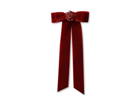 Alessia Hair Clip in Burgundy For Sale