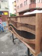 Clear Epoxy Resin 72” x 18” x 34” Credenza, Wood Epoxy Resin Credenza, Walnut Epoxy Epoxy Credenza, Custom Cabinet for Monterrey Online